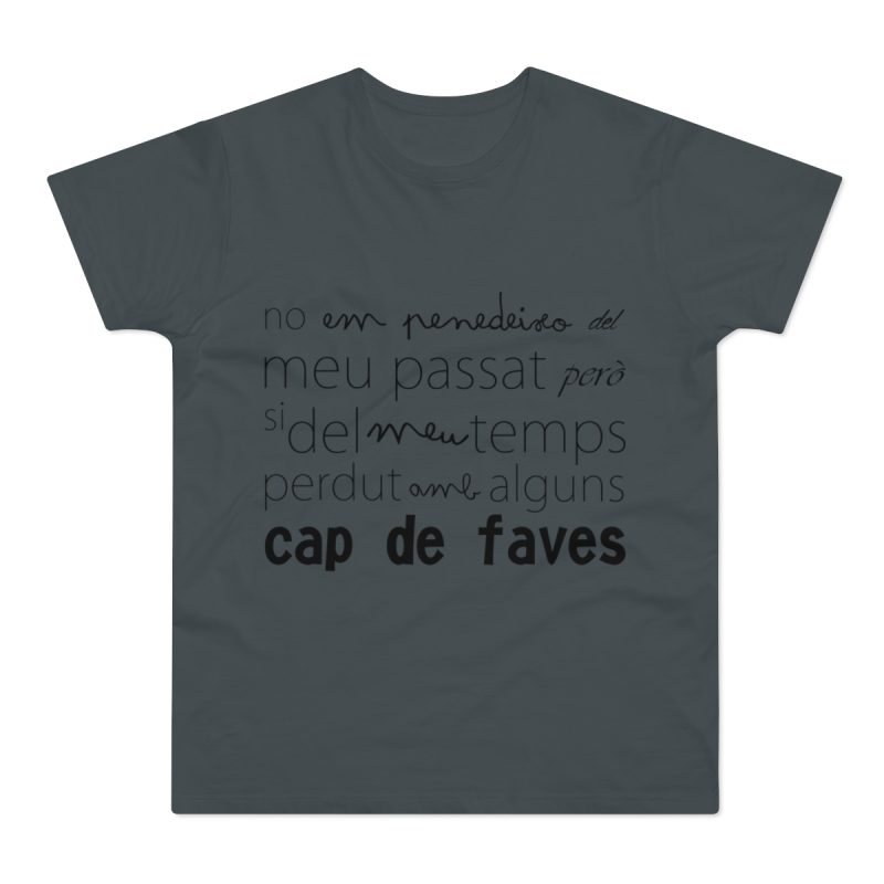 Camiseta hombre punto liso - Gris oscuro - Camiseta «No em penedeixo» Camiseta hombre punto liso - Gris oscuro - Camiseta «No em penedeixo»