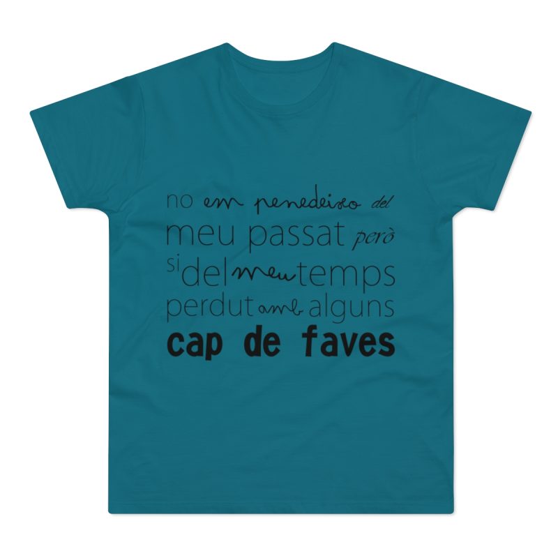 Camiseta hombre punto liso - Azul diva - Camiseta «No em penedeixo»