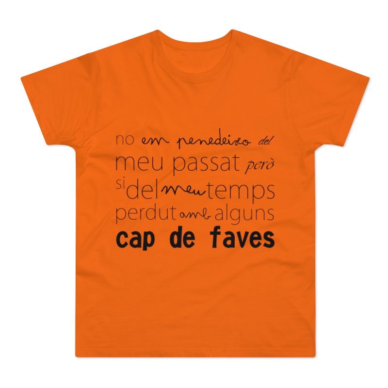 Camiseta hombre punto liso - Naranja - Camiseta «No em penedeixo»