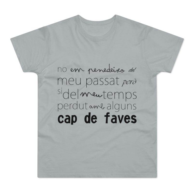 Camiseta hombre punto liso - Gris Pacifico - Camiseta «No em penedeixo»
