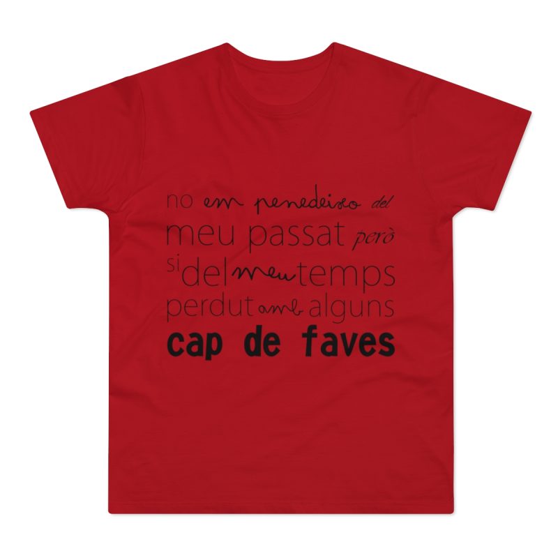 Camiseta hombre punto liso - Rojo - Camiseta «No em penedeixo»