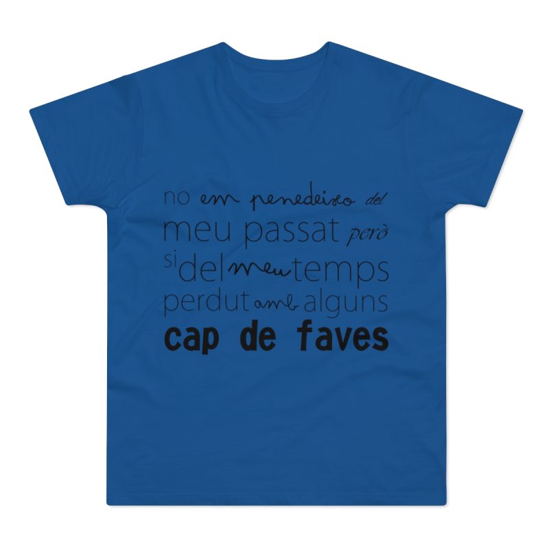 Camiseta hombre punto liso - Azul royal intenso - Camiseta «No em penedeixo»