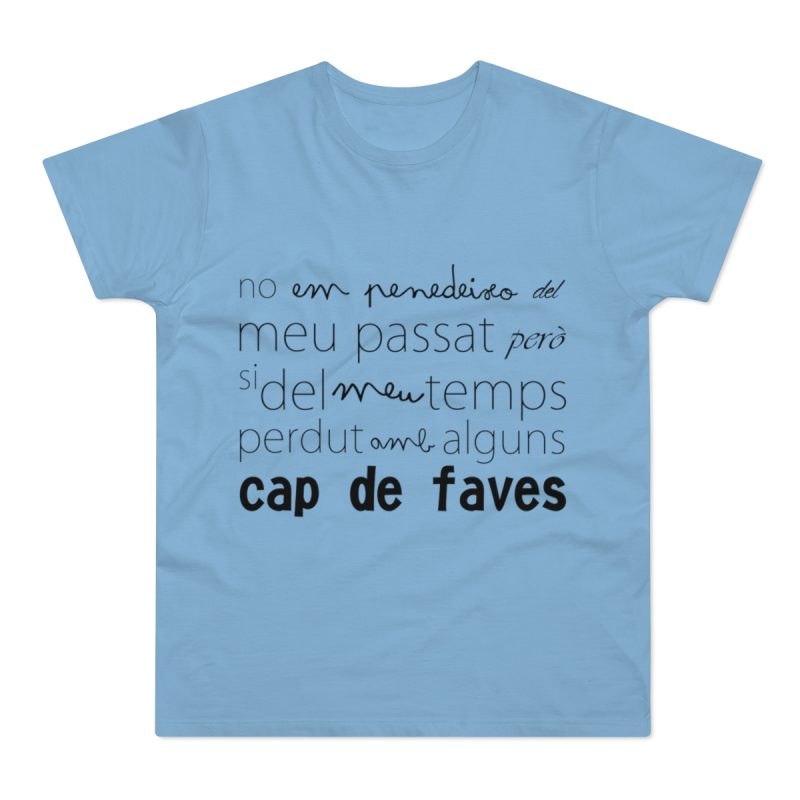 Camiseta hombre punto liso - Azul cielo - Camiseta «No em penedeixo»