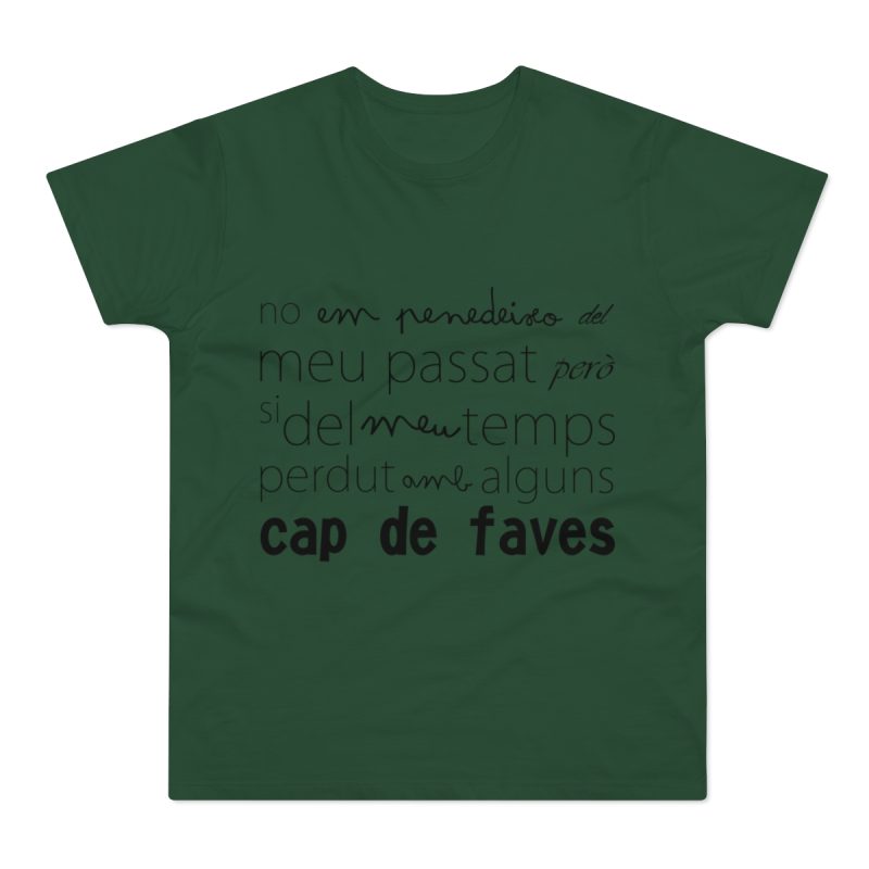 Camiseta hombre punto liso - Verde botella - Camiseta «No em penedeixo»