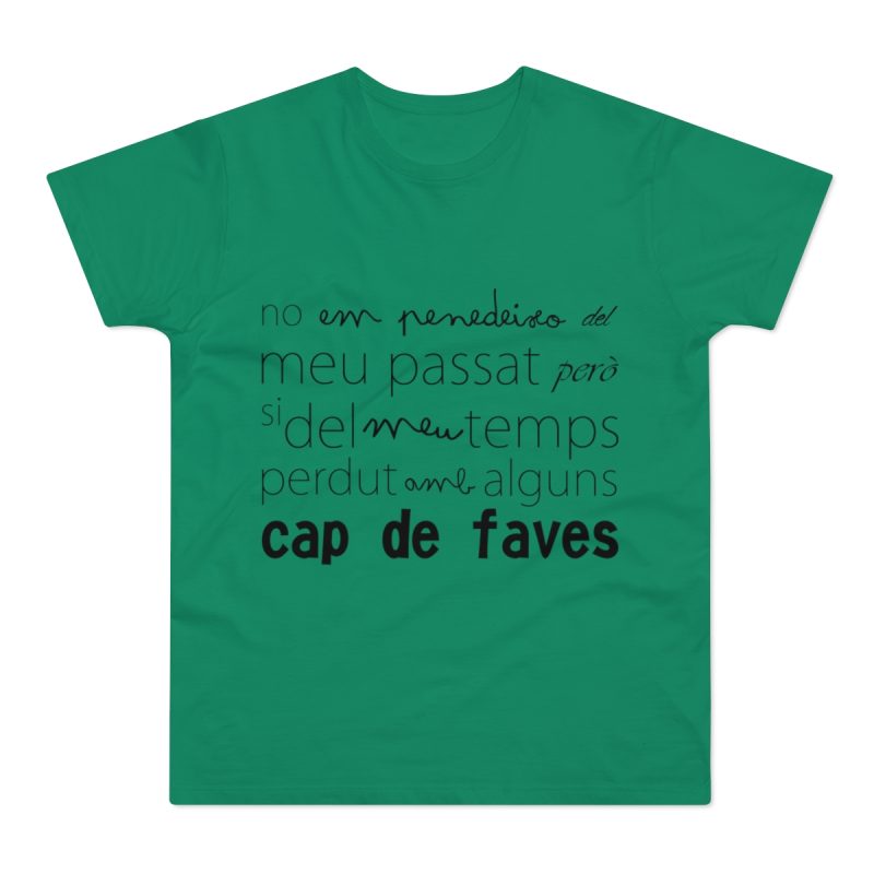 Camiseta hombre punto liso - Verde Kelly - Camiseta «No em penedeixo»