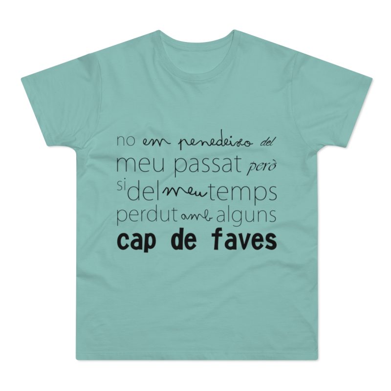 Camiseta hombre punto liso - Verde menta - Camiseta «No em penedeixo»