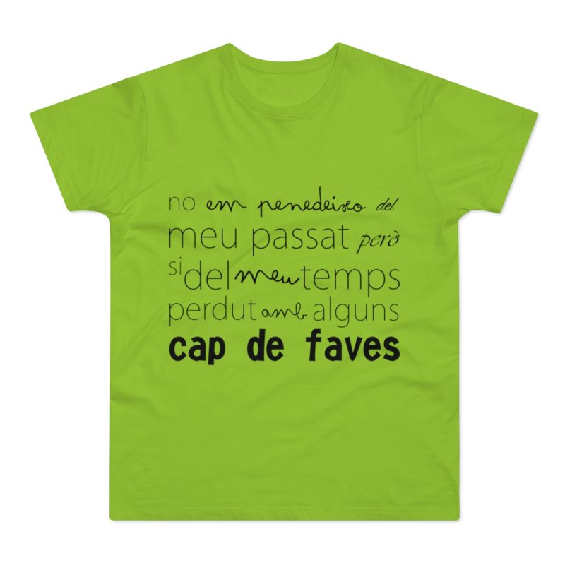 Camiseta hombre punto liso - Verde orquidea - Camiseta «No em penedeixo»