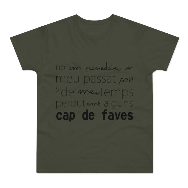 Camiseta hombre punto liso - Caqui urbano - Camiseta «No em penedeixo»