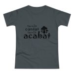 Camiseta mujer punto liso - Gris oscuro - Camiseta «Conte contat» Camiseta mujer punto liso - Gris oscuro - Camiseta «Conte contat»