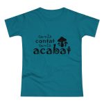 Camiseta mujer punto liso - Azul diva - Camiseta «Conte contat» Camiseta mujer punto liso - Azul diva - Camiseta «Conte contat»