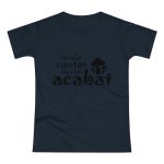 Camiseta mujer punto liso - Azul marino - Camiseta «Conte contat» Camiseta mujer punto liso - Azul marino - Camiseta «Conte contat»
