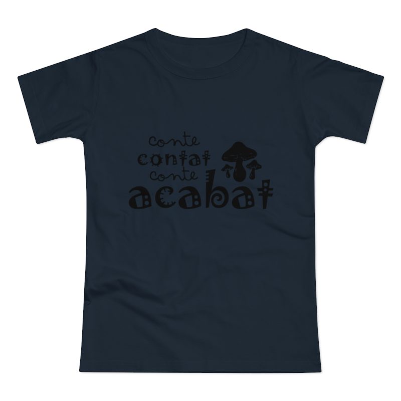 Camiseta mujer punto liso - Azul marino - Camiseta «Conte contat»