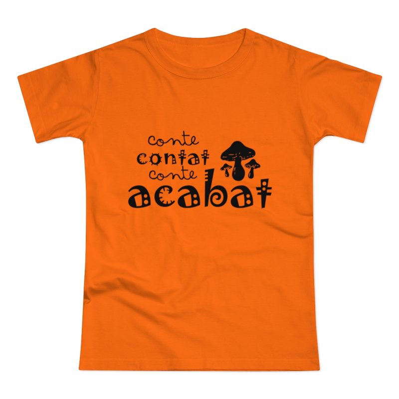Camiseta mujer punto liso - Naranja - Camiseta «Conte contat»
