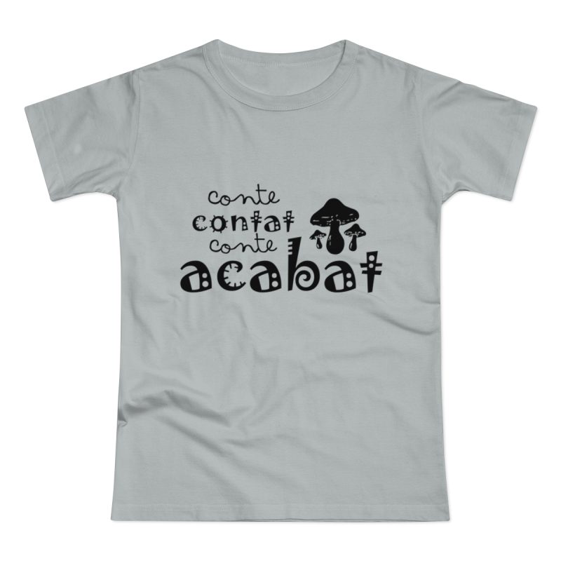 Camiseta mujer punto liso - Gris Pacifico - Camiseta «Conte contat»