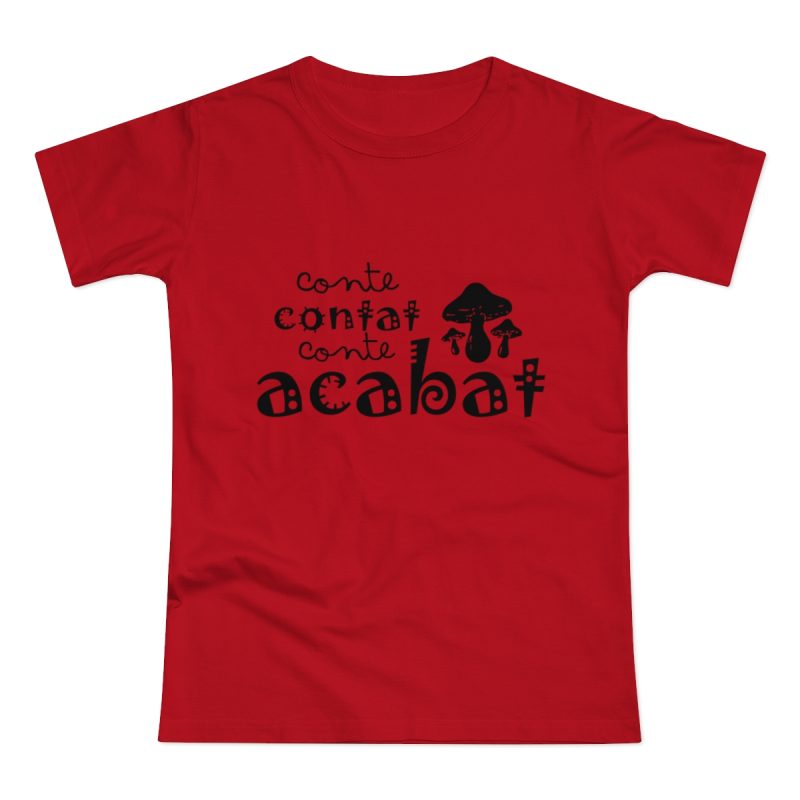 Camiseta mujer punto liso - Rojo - Camiseta «Conte contat»