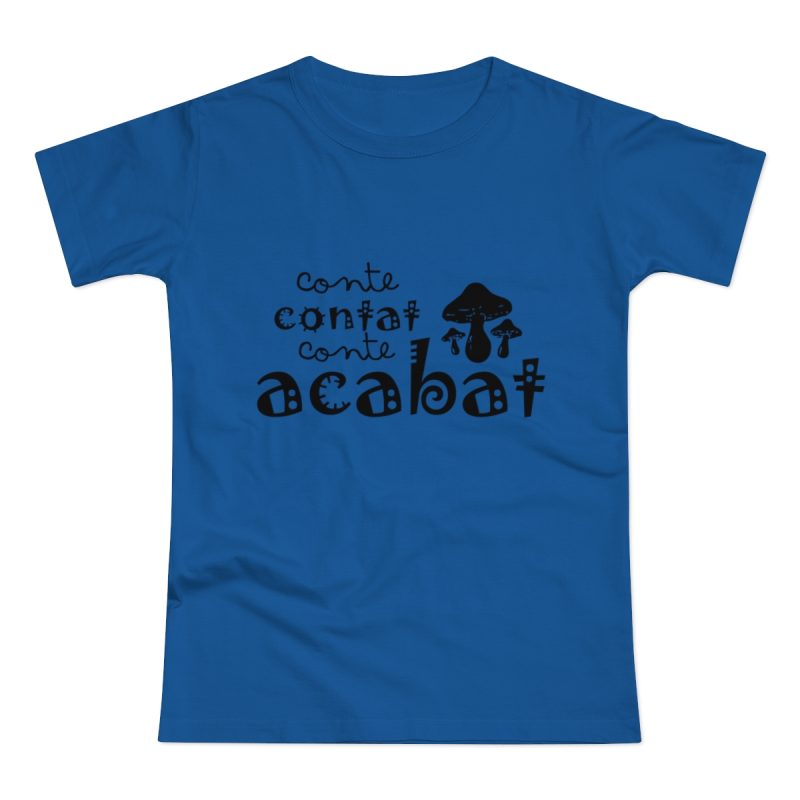 Camiseta mujer punto liso - Azul royal intenso - Camiseta «Conte contat»