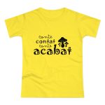 Camiseta mujer punto liso - Amarillo solar - Camiseta «Conte contat» Camiseta mujer punto liso - Amarillo solar - Camiseta «Conte contat»