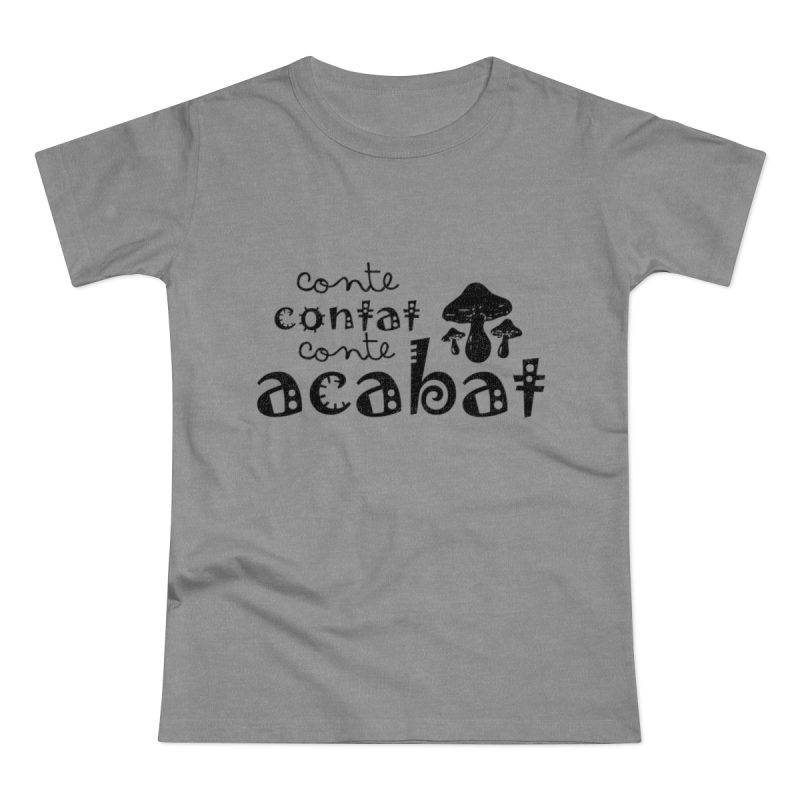 Camiseta mujer punto liso - Gris deportivo jaspeado - Camiseta «Conte contat»