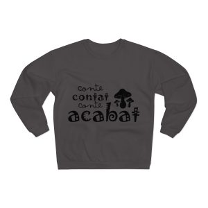 Sudadera cuello redondo premium - Antracita - Camiseta «Conte contat»