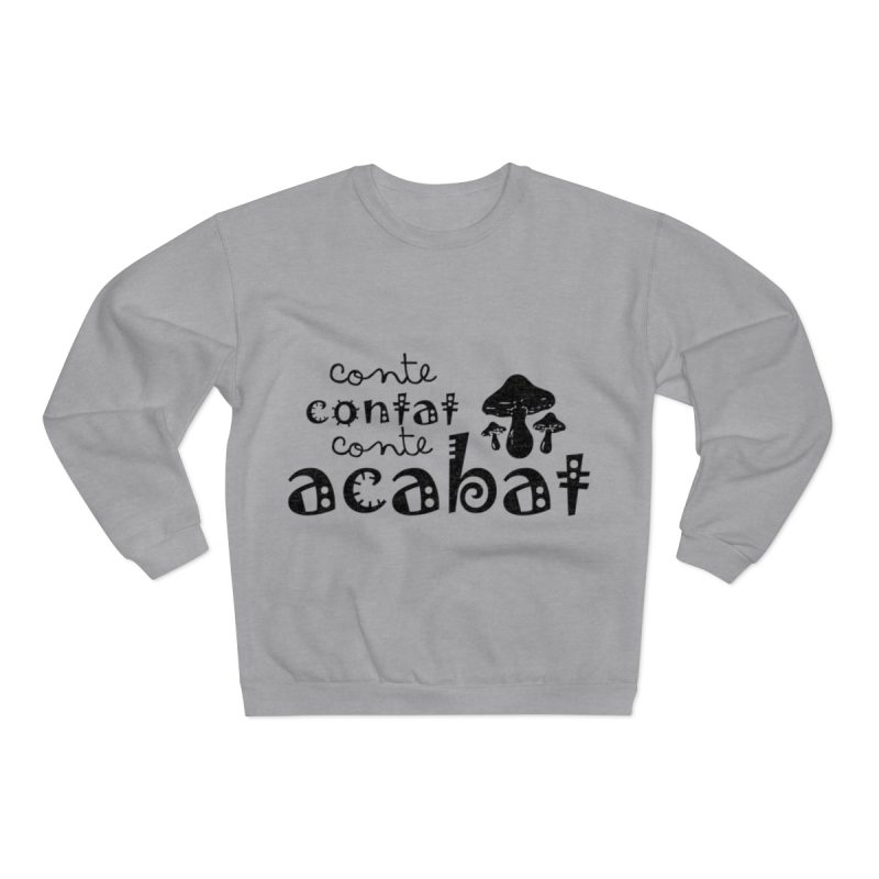 Sudadera cuello redondo premium - Gris jaspeado claro - Camiseta «Conte contat»