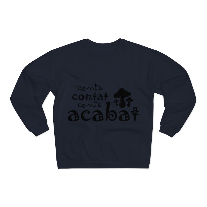 Sudadera cuello redondo premium - Azul marino - Camiseta «Conte contat»