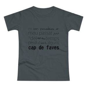 Camiseta mujer punto liso - Gris oscuro - Camiseta «No em penedeixo»