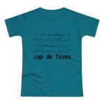 Camiseta mujer punto liso - Azul diva - Camiseta «No em penedeixo» Camiseta mujer punto liso - Azul diva - Camiseta «No em penedeixo»