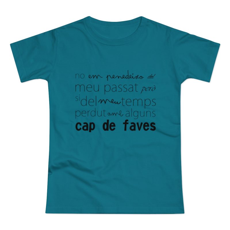 Camiseta mujer punto liso - Azul diva - Camiseta «No em penedeixo»