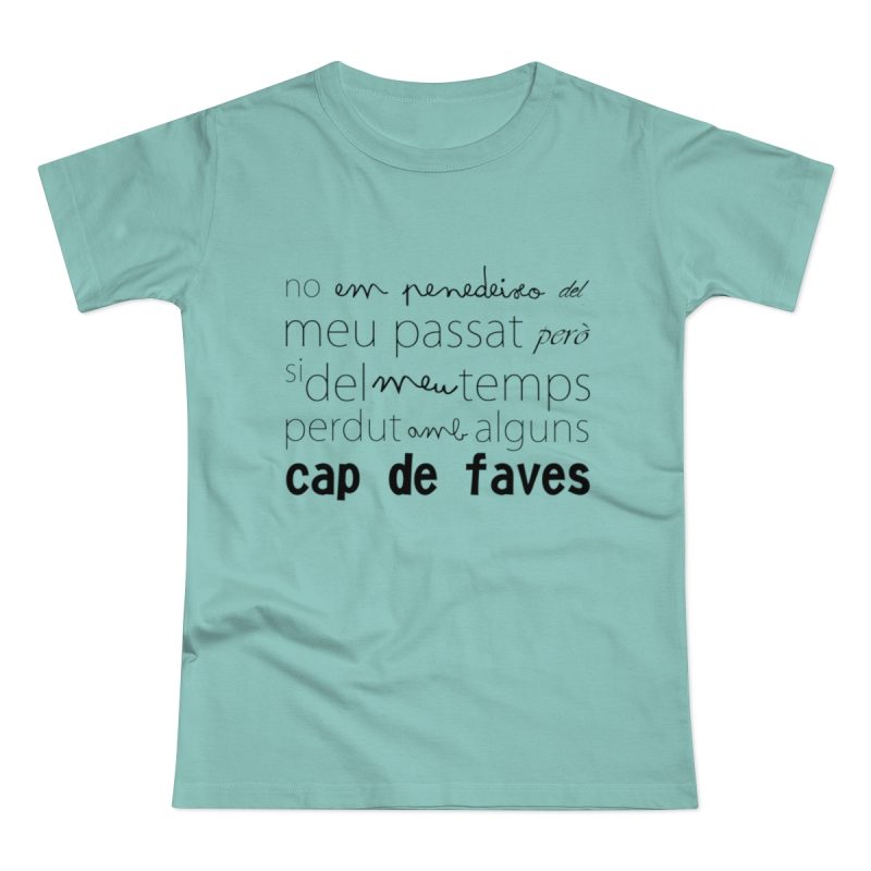Camiseta mujer punto liso - Verde menta - Camiseta «No em penedeixo»