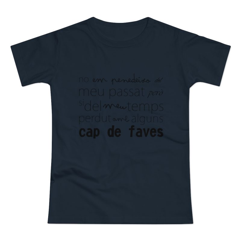 Camiseta mujer punto liso - Azul marino - Camiseta «No em penedeixo»