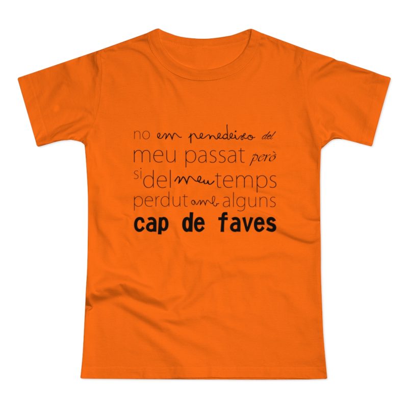 Camiseta mujer punto liso - Naranja - Camiseta «No em penedeixo»