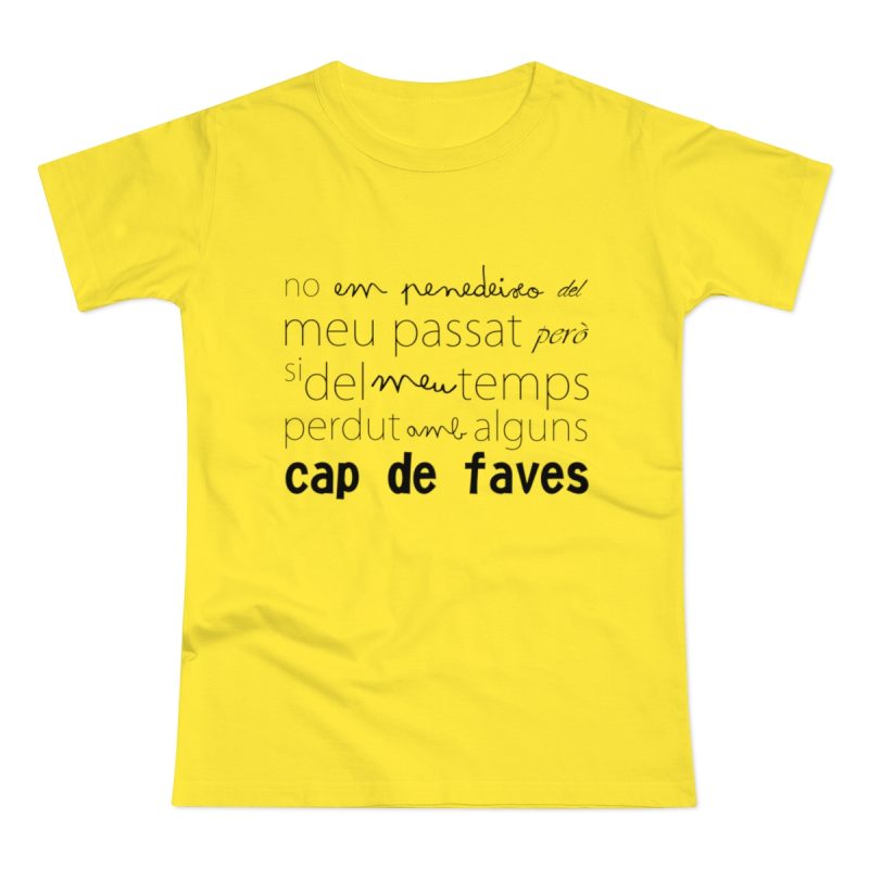Camiseta mujer punto liso - Amarillo solar - Camiseta «No em penedeixo»