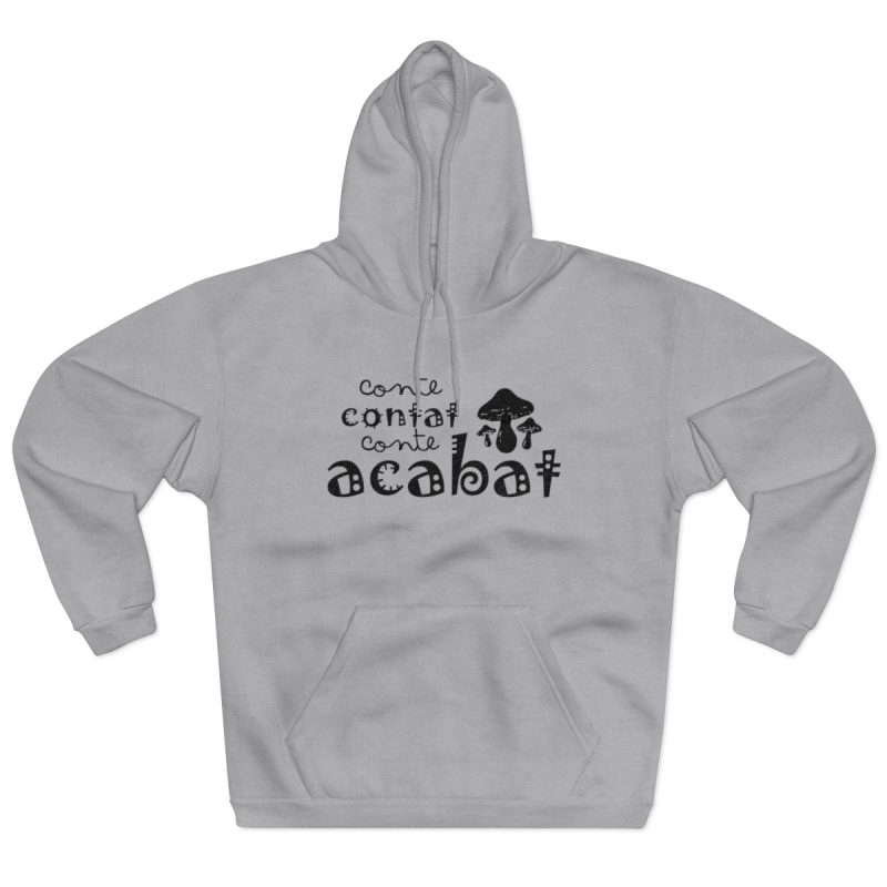 Sudadera con capucha cerrada - Gris jaspeado claro - Camiseta «Conte contat»