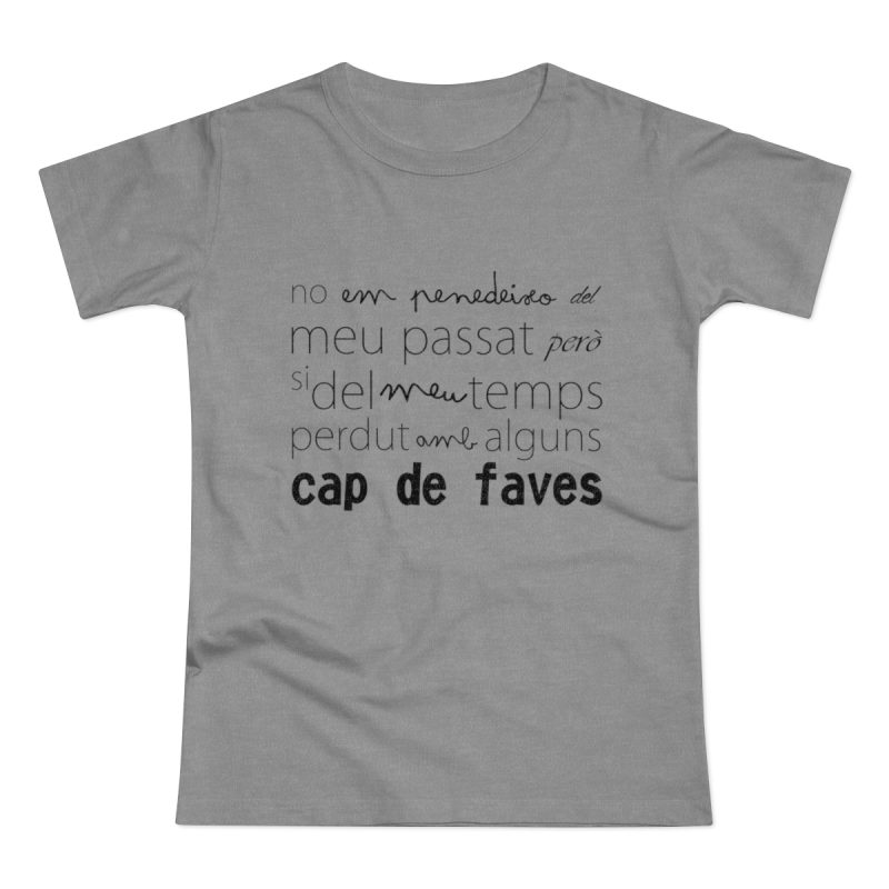 Camiseta mujer punto liso - Gris deportivo jaspeado - Camiseta «No em penedeixo»
