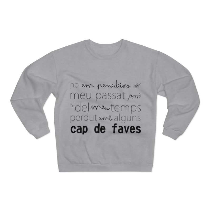 Sudadera cuello redondo premium - Gris jaspeado claro - Camiseta «No em penedeixo»