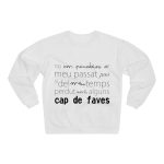 Sudadera cuello redondo premium - Blanco - Camiseta «No em penedeixo»