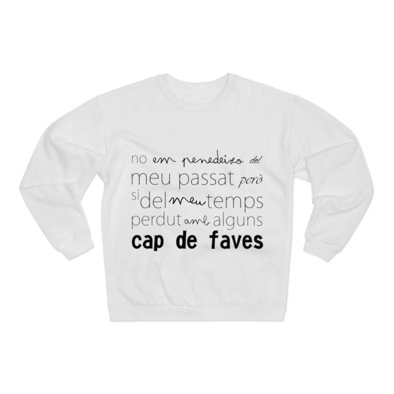 Sudadera cuello redondo premium - Blanco - Camiseta «No em penedeixo»