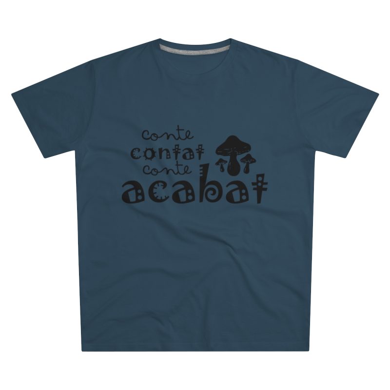 Camiseta hombre corte moderno - Azul vaquero - Camiseta «Conte contat»