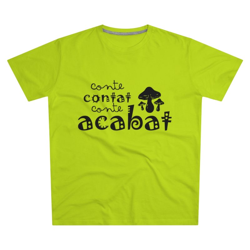 Camiseta hombre corte moderno - Verde lima - Camiseta «Conte contat»