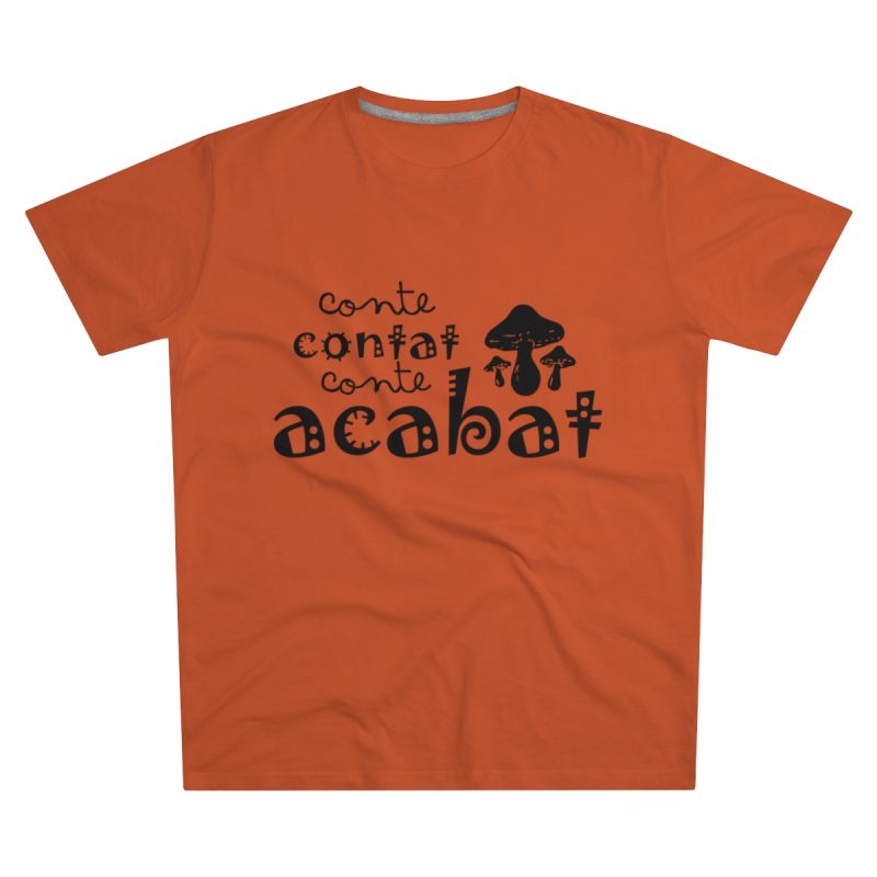 Camiseta hombre corte moderno - Naranja - Camiseta «Conte contat»