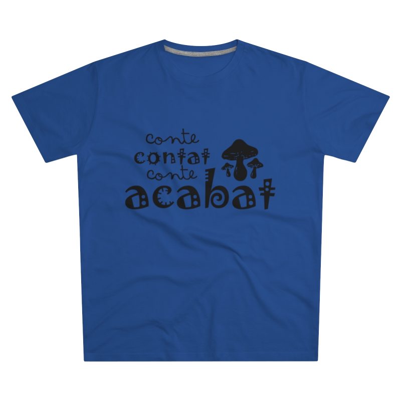 Camiseta hombre corte moderno - Azul royal intenso - Camiseta «Conte contat»