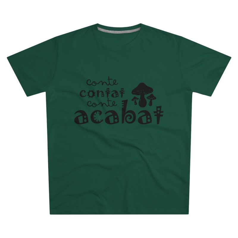 Camiseta hombre corte moderno - Verde botella - Camiseta «Conte contat»