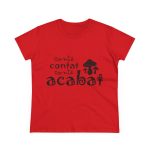Camiseta mujer algodon medio - Rojo - Camiseta «Conte contat»