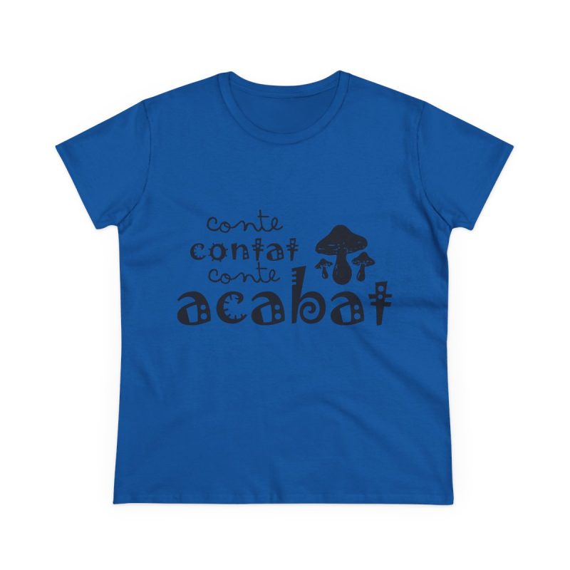 Camiseta mujer algodon medio - Azul royal - Camiseta «Conte contat»