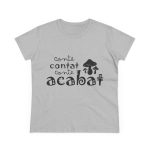 Camiseta mujer algodon medio - Gris deportivo - Camiseta «Conte contat»