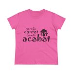 Camiseta mujer algodon medio - Rosa azalea - Camiseta «Conte contat»