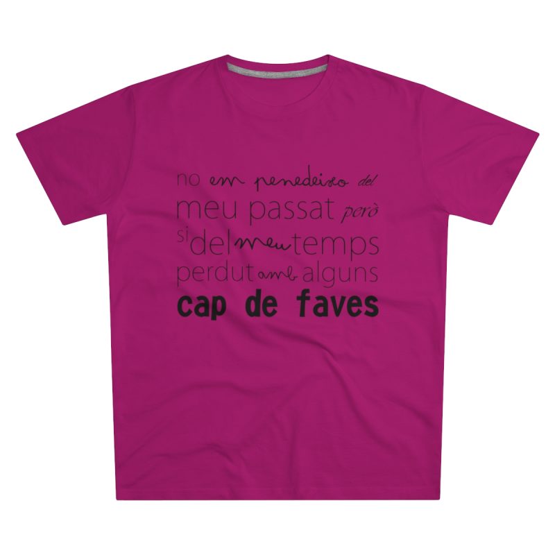 Camiseta hombre corte moderno - Rosa oscuro - Camiseta «No em penedeixo»