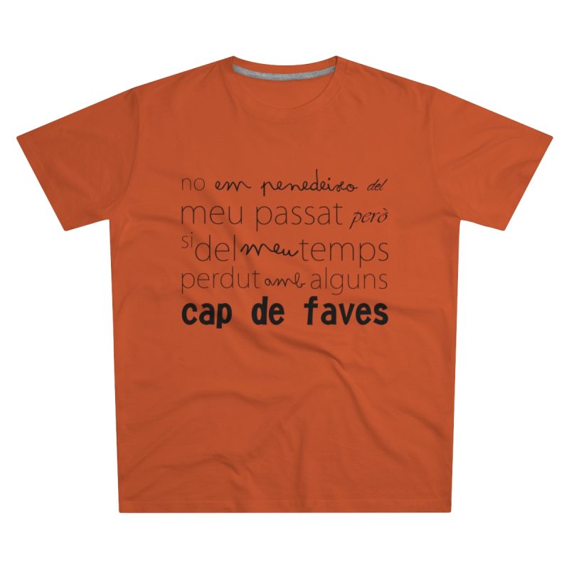 Camiseta hombre corte moderno - Naranja - Camiseta «No em penedeixo»