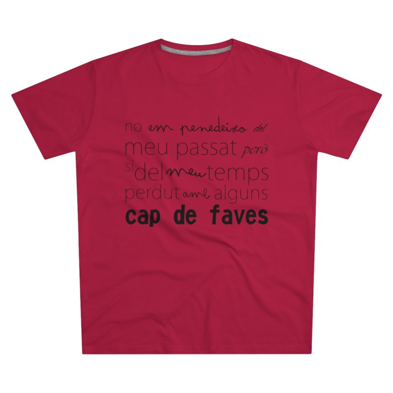Camiseta hombre corte moderno - Rojo - Camiseta «No em penedeixo»