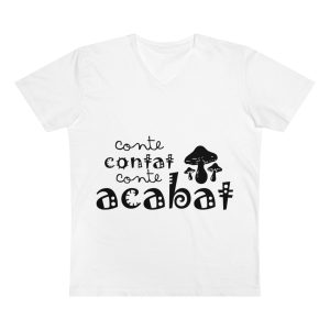 Camiseta hombre cuello de pico Presenter - Blanco - Camiseta «Conte contat»